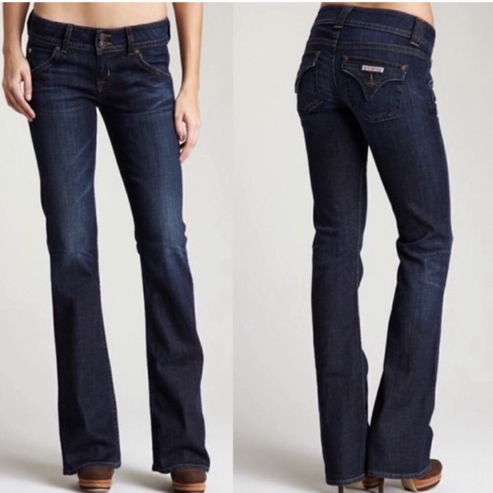 Hudson straight leg dark wash jeans